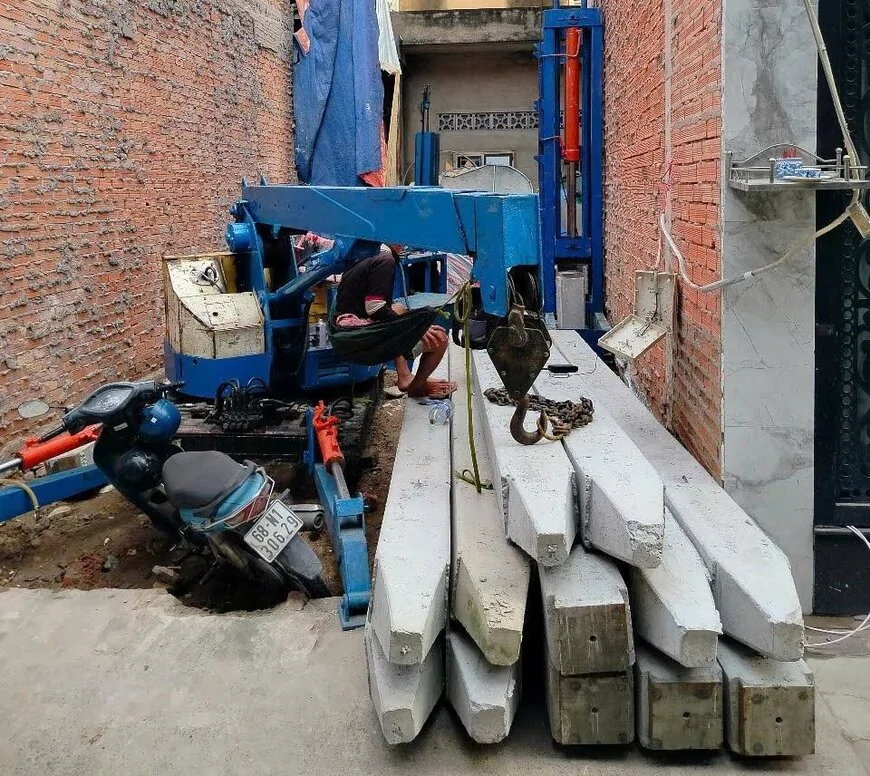 Phương pháp ép cọc bê tông tải