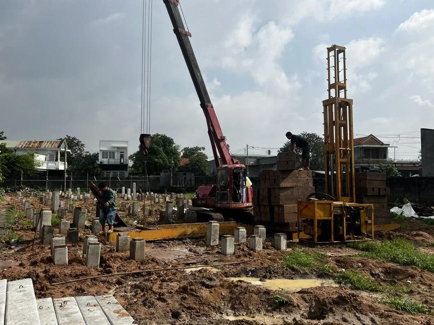 Thiếu sự ổn định khi thi công ép cọc bê tông