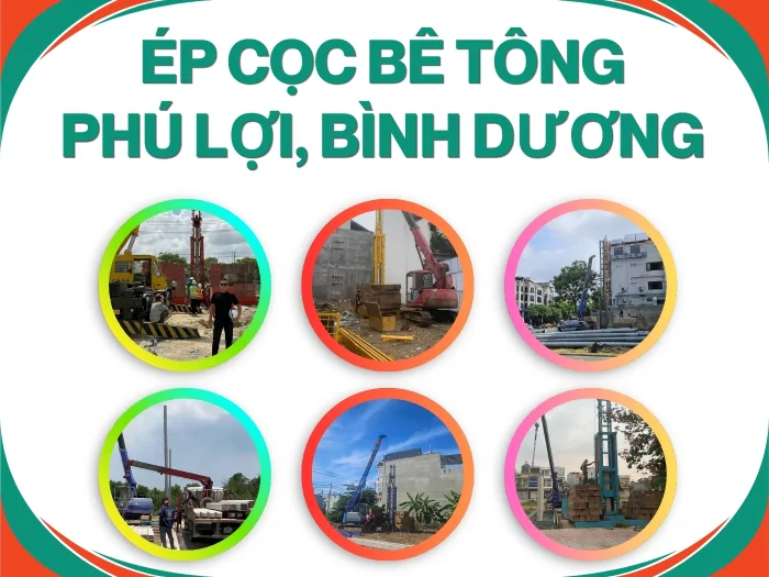 Ép cọc bê tông Phú Lợi, Bình Dương